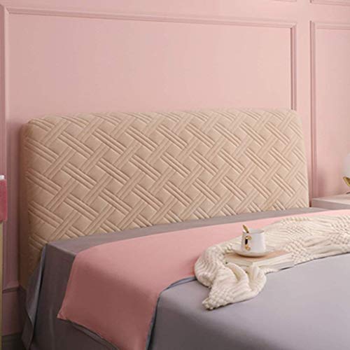 WEDSFC Copri-Testiera del Letto Singolo/Matrimoniale in Protettore Moderno Elasticizzato Copertura Antipolvere Elastico Fodera per Testiera Decorazione (Color : Camel, Size : 130cm)