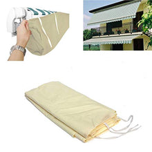 CLJ LWY Tenda da Giardino Copertura Antipioggia Custodia per Veranda Tenda da Sole Tettoia Riparo Copertura Invernale Protettiva per Tenda da Sole Manuale da 4 m (Beige)