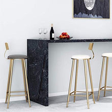 LJYY Sedia da Bar Dorata con Piedini Alti per la casa Sedia con Schienale da Pranzo per Il Tempo Libero Sgabello ergonomico con Piedini Alti in Metallo Sedia da Bar ergonomica per Il Tempo Libero