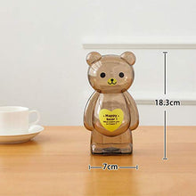Greatangle Salvadanaio Trasparente Salvadanaio Salvadanaio in plastica Salvadanaio Cassaforte Caramelle Decorazioni per la casa Regalo per Bambini Orso Bruno