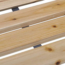 Wakects - Panca da giardino, con braccioli, in legno, per giardino, patio, parco, per esterni e cortili, 120 x 62 x 82 cm