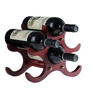 Portabottiglie rustico per vino, bancone, porta bottiglie di liquore, per soggiorno, studio, camera da letto, aspetto elegante e chic, facile installazione e smontaggio – 27,2 × 16 × 22 cm