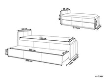 Beliani Divano Letto Estraibile in Tessuto Grigio Chiaro Rete a Doghe 90 x 200 cm Marmande