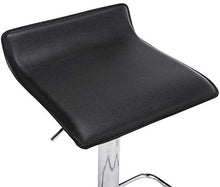 CLP Sgabello Bar Dyn Imbottito in Similpelle I Sedia Bancone Regolabile 60-78 CM I Sgabello Alto Girevole 360°, Colore:Nero