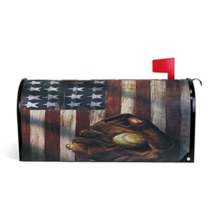 Bandiera Americana Guanto Da Baseball Casella Postale Coperture Magnetiche Patriottiche Americane Stella Stripel Giardino Cantiere Decorazione Casa Dimensioni Standard 53,3 cm x 45,7 cm