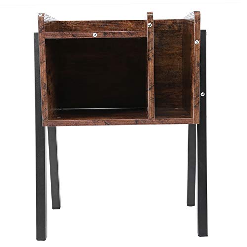 Tavolo da Comodino Elegante Comodino Impilabile Tavolino Tavolino con unità di Stoccaggio Verticale Comodino in Legno