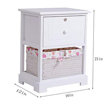 LICHUAN comodino comodino in legno massello con chiave 2 strati 1 cassetto comodino camera da letto mobili armadio portaoggetti cestino fine tavolo facile da montare