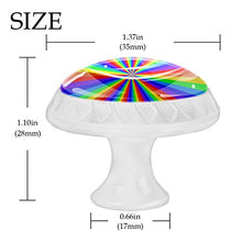 Rainbow Rotary Nest 4 PCS Pomelli per Porta, Pomolo per Mobile, Pomelli per Mobili con Viti, Maniglia per Armadietto, Pomelli per Porta, Pomelli per Cassetti per Porta, Armadio, Cassetto e Credenza