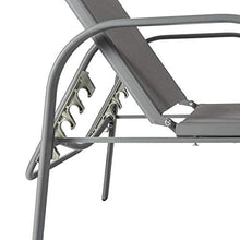 Harbour Housewares Sussex Giardino Sdraio da Spiaggia Letto - Regolabile Reclining Patio Esterno Mobili - Grey