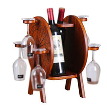 ASDFY Portabottiglie in Legno Ruota panoramica Ornamenti Artigianali Portabottiglie per Vino Casa Soggiorno Portabicchieri sospeso Portabottiglie da Tavolo