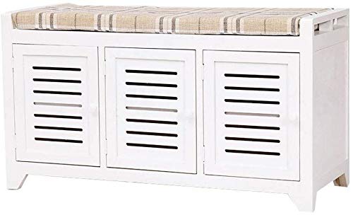 YANG Imbottiti poggiapiedi 2 Livello Wooden Shoe Storage Rack Petto Camera Change Scarpe Panca for spogliatoi Dressing Table Sgabello ottomano Carico 250kg 90X34X50CM (Color : B)