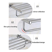 Towel shelf Portasciugamani in Acciaio Inossidabile, portasciugamani da Cucina per Bagno, portasciugamani a Doppio Strato a Parete, per riporre Gli Asciugamani