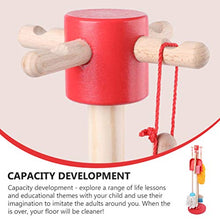 jojofuny 6Pcs Bambini Set di Pulizia Finta Play Spazzamento Scopa Mop Spolverino Spazzola Paletta Appeso Basamento di Pulizia Giocattoli per I più Piccoli Montessori Stelo di Abilità