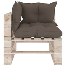 SKM Set Divani da Giardino Pallet 5 pz con Cuscini in Legno di Pino (126.54kg) -6341