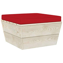 SKM Set Divani da Giardino su Pallet 5 pz con Cuscini Legno Abete (82.2kg) Rosso-3474