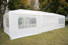 Tendone Gazebo da Festa con Pareti Laterali 3m x 9m. Tettoia Impermeabile 120g e Telaio in Acciaio con Rivestimento a Polvere