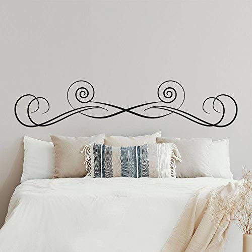 T-MK307 - Adesivi per testiera del letto, 39 x 190 cm, colore: Nero
