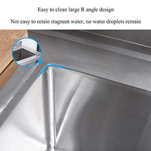 LXLH Panca da Giardino Lavello Professionale freestanding in Acciaio Inox con Supporto, Lavello Singolo da Cucina con banco da Lavoro e ripiano portaoggetti, Lavello Pratico per ristoranti, cucin