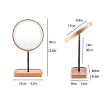 Specchio per Il Trucco del Desktop Pieghevole con Lo Specchio del Trucco del Desktop dello Specchio del Trucco della Luce del riempimento Bagno Specchio per vanità
