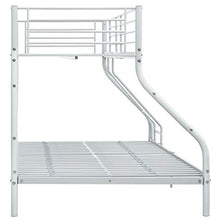 BIGTO - Struttura letto a castello in metallo, per camera da letto, colore: bianco, 140 x 200 cm, 90 x 200 cm