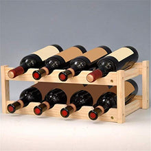 zyl Portabottiglie per Vino 12 Bottiglie Portabottiglie per Vino Rosso Porta Birra Fai-da-Te Bar da Cucina Espositore in Legno massello Armadietto per Vino Portabottiglie per Vino dell'hotel