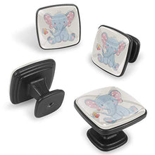 Elefante carino 4 PCS Pomelli per Porta, Pomolo per Mobile, Pomelli per Mobili con Viti, Maniglia per Armadietto, Pomelli per Porta, Pomelli per Cassetti per Porta, Armadio, Cassetto e Credenza