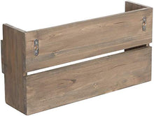 Zfggd Rustico Parete Wine Rack con 5 Red Wine Glasses bagagli, Supporto di legno di bottiglia di vino for Farmhouse Kitchen Decor, Galleggiare Vino Shelf Organizzatore for Living Room di visualizzazio