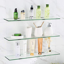 UWY Mensola per Bagno a Parete Mensola per Hotel Staffa per Telaio angolare Shampoo Doccia Caddy Portaoggetti Quadrato per Toilette con Vetro Spesso 6,88 mm