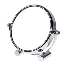 TUKA Specchio Cosmetico 5X Ingranditori, ø12,5 cm Doppia Faccia Specchi da Trucco, Specchio da Tavolo Cromato, 5" Specchio Borsa per casa o Viaggio, Specchio Bagno per Trucco e Rasatura, TKD3104-5x