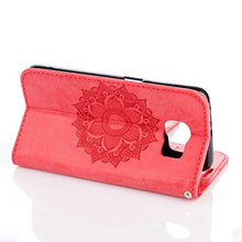 Bear Village® Cover per Samsung Galaxy S6, Anti Graffio Custodia in Pelle con TPU Interno, Alta qualità Galaxy S6 Cover con Chiusura Magnetica, Rosso