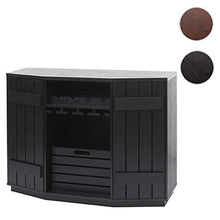 Portabottiglie Mobile per Vini HWC-F67 40x120x89cm Legno MDF Rovere Nero