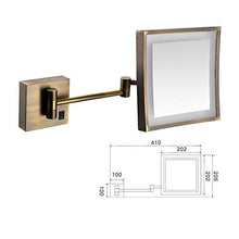 MRJ Specchio Cosmetico Illuminato da Parete con Ingrandimento 3X Specchio ingranditore con LED Luce orientabile 180° Portatile salvaspazio per Trucco o Barba con Cavo USB