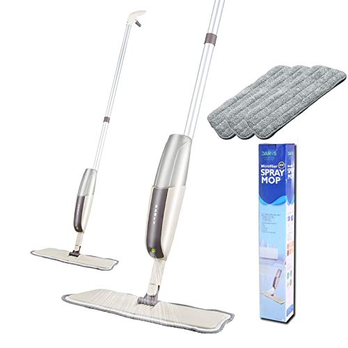 SSAYY Spray Mop Mop Spray Rotazione A 360 Gradi Wet & Dry Mop con Cuscinetti Sostituibili in Microfibra per La Pulizia di Pavimenti E Piastrelle in Legno