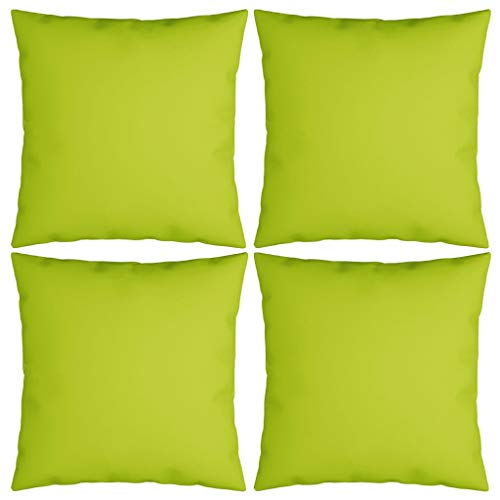 vidaXL Cuscini Decorativi 4 pz Verde Brillante 50x50 cm in Tessuto