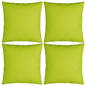 Buyounger Cuscini Decorativi 4 pz Verde Brillante 50x50 cm in Tessuto