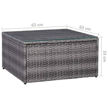 vidaXL Set Divani da Giardino 5pz con Cuscini Funzionale Impermeabile Facile da Pulire Modulare Resistente Rustico Sofà Divanetti in Polyrattan Grigio