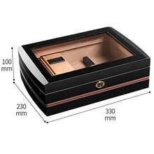 Scatola di sigari Scatola per Sigarette Cigar Moisturizing Home Legno di Cedro Cassa di Sigarette Idratante Cigar Cabinet Cigar Cabinet Cigar Cabinet (Color : Black, Size : 33 * 23 * 10CM)