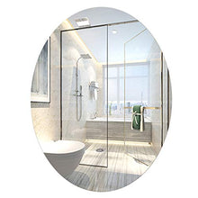 WWWRL Specchio Ovale Senza Cornice Specchio da Bagno, Specchio Cosmetico da Parete per Bagno, Vanità, Soggiorno, Specchio in Vetro A Parete 40x60cm, 60x80cm, 50x70cm