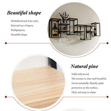 JHGJBJ Cremagliera di Vetro di Vino Vino Rack di Legno Ferro battuto Solido a Parete Wine Rack Bicchiere di Vino Creativo a Testa in Giù cremagliera