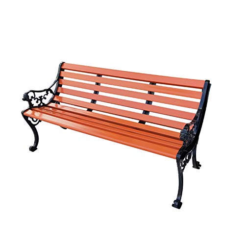 Terrazza Con Giardino Panchina Panchina da Esterno,Sedile Per Balcone Cortile Con Schienale E Braccioli,Struttura In Metallo E Protezione Dalla Corrosione Panchina In Legno Massello,Per Portici, Pra