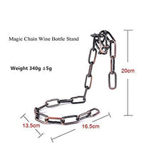 Fantes, catenella di sospensione porta bottiglia di vino, realizzata in acciaio inox, adatta come decorazione di cucina e casa e ottima come regalo Bronze