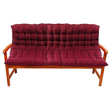 FullLove Cuscino con Schienale Panchine da Giardino Soffice e Comodo,Cuscino per Panca Lungo e Imbottito con Spalliera,100 x100 cm e 100 x 150 cm (100 x 150 cm, Vino Rosso)