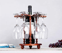 MTBH PMTBHPortabottiglie in Legno Antico con Supporto in Vetro da Tavolo portabottiglie da appoggio portabottiglie Regalo in Stile Cucina