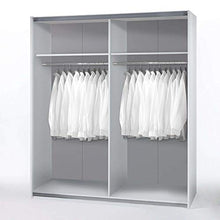 AVANTI TRENDSTORE - Victoria - Armadio con Ante scorrevoli e Specchio, in Legno Laminato, Molto spazioso, Disponibile in 2 Colori Diversi. Dimensioni: Lap 170x196x60 cm (Bianco)