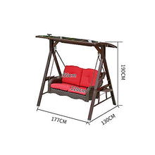 DGHJK Sedia Altalena per Esterni con Cuscini e baldacchino, mobili da Giardino Panca per Sedia Altalena per Esterni Adatta per Patio, Giardino, Bordo Piscina, Balcone