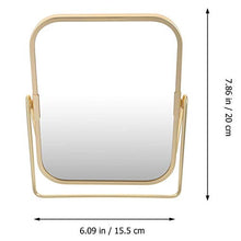 ZYCH Cosmetico Specchio da Toeletta Dorato per Specchiera per Il Salone di Bellezza della Camera da Letto Rotazione a 360 Gradi Specchietto Make up con Supporto Stile retrò Specchio Vanity