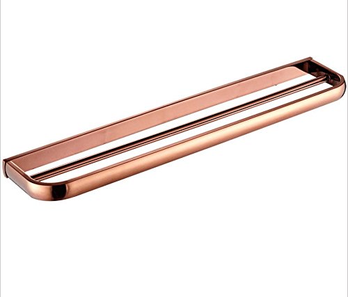 MBYW Portasciugamani Moderno Minimalista Portasciugamani Elegante per Il Bagno Rame/Porta Asciugamani/Oro Rosa/Doppio palo/portasciugamani/Porta Asciugamani/Bagno