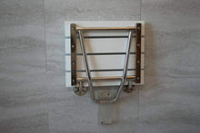 SHJMANPA Sgabello Pieghevole in Legno Massello Sedile per Doccia Sgabello per Cambio Scarpe Resistente all'Usura E Resistente, Facile da Mantenere E Pulire