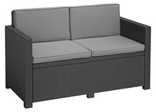 Allibert Lounge Victoria Sofa, Grafite/Cool Grigio, 129 x 63 x 77 cm, 233822