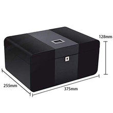 ZLMMY Fibra di Carbonio Design Artigianale Moderna Cedar Humidor con Front Digitale igrometro e umidificatore Gel